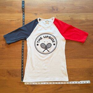 The Upside Baseball‎ Tee with Tennis Rackets Size 6